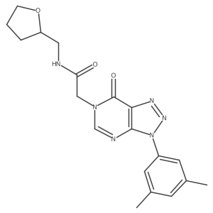 2-(3-(3,5-dimethylphenyl)-7-oxo-3H-[1,2,3]triazolo[4,5-d]pyrimidin-6(7H)-yl)-N-((tetrahydrofuran-2-yl)methyl)acetamide Structure
