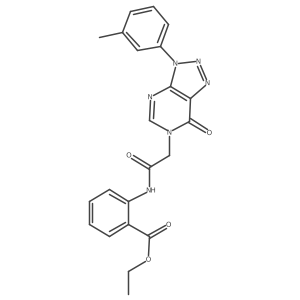 ethyl 2-(2-(7-oxo-3-(m-tolyl)-3H-[1,2,3]triazolo[4,5-d]pyrimidin-6(7H)-yl)acetamido)benzoate Structure