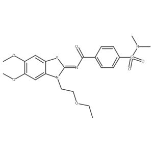 (Z)-4-(N,N-dimethylsulfamoyl)-N-(3-(2-ethoxyethyl)-5,6-dimethoxybenzo[d]thiazol-2(3H)-ylidene)benzamide Structure