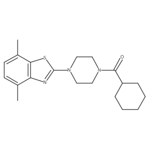 Cyclohexyl(4-(4,7-dimethylbenzo[d]thiazol-2-yl)piperazin-1-yl)methanone结构式
