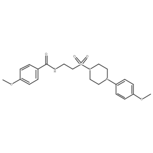 4-methoxy-N-(2-((4-(4-methoxyphenyl)piperazin-1-yl)sulfonyl)ethyl)benzamide结构式