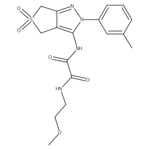 N1-(5,5-dioxido-2-(m-tolyl)-4,6-dihydro-2H-thieno[3,4-c]pyrazol-3-yl)-N2-(2-methoxyethyl)oxalamide Structure