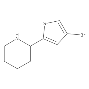 2-(4-Bromothiophen-2-yl)piperidine结构式