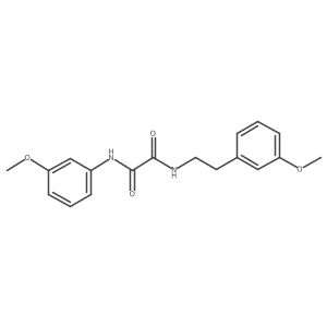 N1-(3-methoxyphenethyl)-N2-(3-methoxyphenyl)oxalamide结构式