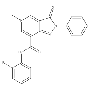 N-(2-fluorophenyl)-5-methyl-3-oxo-2-phenyl-3,5-dihydro-2H-pyrazolo[4,3-c]pyridine-7-carboxamide结构式