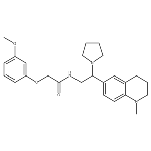 2-(3-methoxyphenoxy)-N-(2-(1-methyl-1,2,3,4-tetrahydroquinolin-6-yl)-2-(pyrrolidin-1-yl)ethyl)acetamide结构式