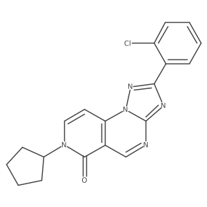 2-(2-chlorophenyl)-7-cyclopentylpyrido[3,4-e][1,2,4]triazolo[1,5-a]pyrimidin-6(7H)-one结构式