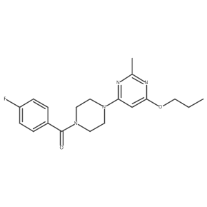 (4-Fluorophenyl)(4-(2-methyl-6-propoxypyrimidin-4-yl)piperazin-1-yl)methanone Structure