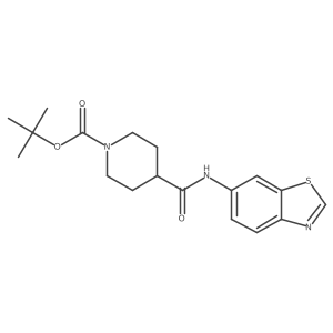 4-(benzothiazol-6-ylcarbamoyl)-piperidine-1-carboxylic Acid tert-butyl Ester结构式