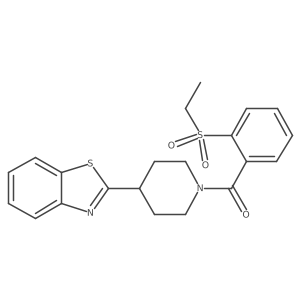(4-(Benzo[d]thiazol-2-yl)piperidin-1-yl)(2-(ethylsulfonyl)phenyl)methanone Structure
