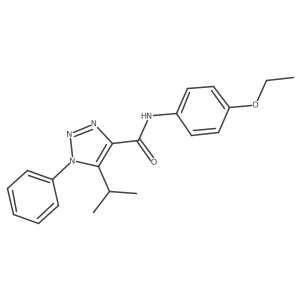 N-(4-ethoxyphenyl)-1-phenyl-5-(propan-2-yl)-1H-1,2,3-triazole-4-carboxamide结构式