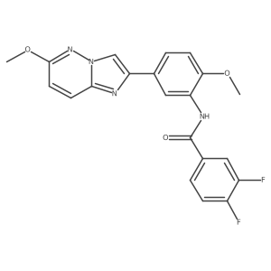 3,4-difluoro-N-(2-methoxy-5-(6-methoxyimidazo[1,2-b]pyridazin-2-yl)phenyl)benzamide Structure