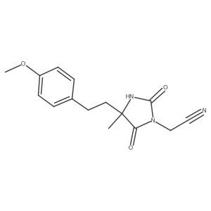 2-{4-[2-(4-Methoxyphenyl)ethyl]-4-methyl-2,5-dioxoimidazolidin-1-yl}acetonitrile Structure