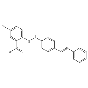 2,5-Cyclohexadiene-1,4-dione, 1-[2-(4-chloro-2-nitrophenyl)hydrazone]4-(2-phenylhydrazone) Structure