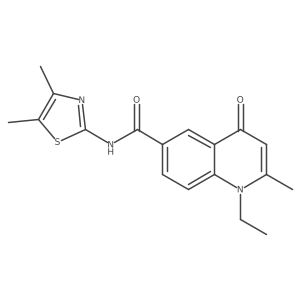 N-(4,5-dimethylthiazol-2-yl)-1-ethyl-2-methyl-4-oxo-1,4-dihydroquinoline-6-carboxamide Structure