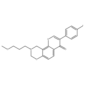 3-(4-fluorophenyl)-9-(3-methoxypropyl)-9,10-dihydrochromeno[8,7-e][1,3]oxazin-4(8H)-one结构式