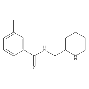 Benzamide, 3-methyl-N-(2-piperidinylmethyl)- Structure