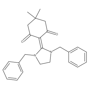 2-(1,3-Dibenzylimidazolidin-2-ylidene)-5,5-dimethylcyclohexane-1,3-dione Structure