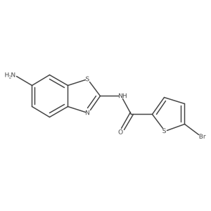 N-(6-Amino-2-benzothiazolyl)-5-bromo-2-thiophenecarboxamide结构式
