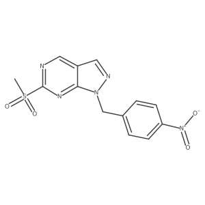 6-(Methylsulfonyl)-1-(4-nitrobenzyl)-1h-pyrazolo[3,4-d]pyrimidine结构式