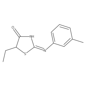 2-(m-toluidino)-5-ethylthiazol-4(5H)-one结构式