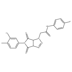 2-[5-(3-chloro-4-methylphenyl)-4,6-dioxo-4,5,6,6a-tetrahydropyrrolo[3,4-d][1,2,3]triazol-1(3aH)-yl]-N-(4-fluorophenyl)acetamide Structure