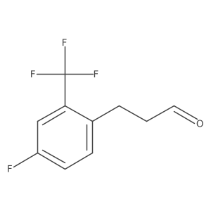 3-[4-Fluoro-2-(trifluoromethyl)phenyl]propanal结构式