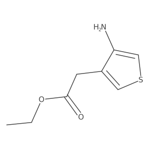Ethyl 2-(4-aminothiophen-3-yl)acetate结构式