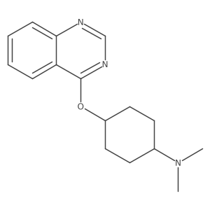 N,N-dimethyl-4-(quinazolin-4-yloxy)cyclohexan-1-amine结构式