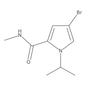 4-Bromo-1-isopropyl-N-methyl-1H-pyrrole-2-carboxamide Structure