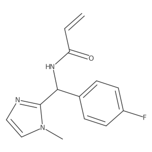 N-[(4-fluorophenyl)-(1-methylimidazol-2-yl)methyl]prop-2-enamide Structure