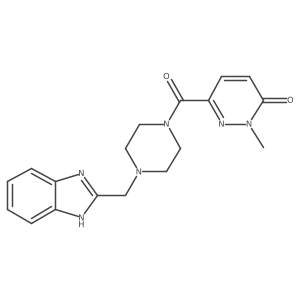 6-(4-((1H-benzo[d]imidazol-2-yl)methyl)piperazine-1-carbonyl)-2-methylpyridazin-3(2H)-one结构式