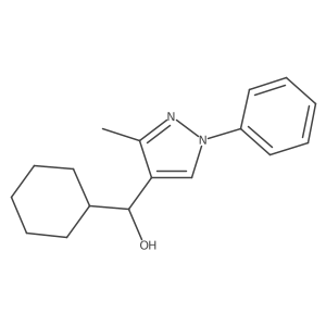 cyclohexyl(3-methyl-1-phenyl-1H-pyrazol-4-yl)methanol Structure