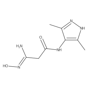 N-(3,5-Dimethyl-1H-pyrazol-4-yl)-3-(hydroxyamino)-3-iminopropanamide结构式