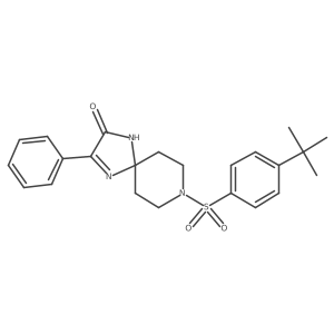 8-[(4-Tert-butylphenyl)sulfonyl]-3-phenyl-1,4,8-triazaspiro[4.5]dec-3-en-2-one Structure