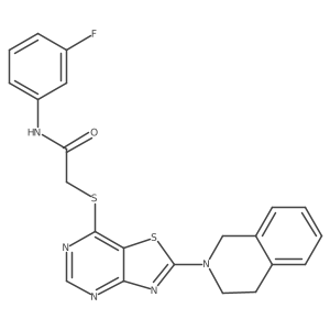 N-(3-fluorophenyl)-2-{[2-(1,2,3,4-tetrahydroisoquinolin-2-yl)-[1,3]thiazolo[4,5-d]pyrimidin-7-yl]sulfanyl}acetamide Structure