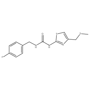 1-(4-Fluorobenzyl)-3-(4-((methylthio)methyl)thiazol-2-yl)urea Structure