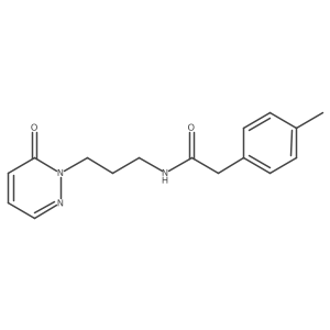 N-(3-(6-oxopyridazin-1(6H)-yl)propyl)-2-(p-tolyl)acetamide结构式