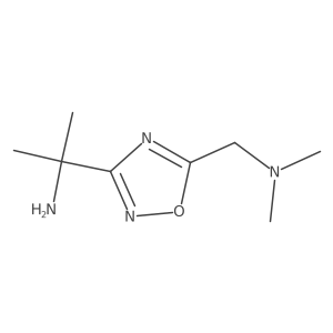 2-{5-[(Dimethylamino)methyl]-1,2,4-oxadiazol-3-yl}propan-2-amine结构式