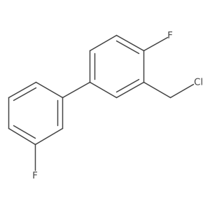 2-(Chloromethyl)-1-fluoro-4-(3-fluorophenyl)benzene结构式