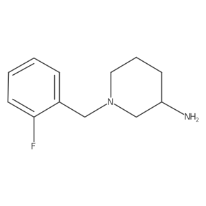 (3R)-1-[(2-fluorophenyl)methyl]piperidin-3-amine结构式