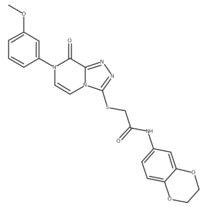 N-(2,3-dihydro-1,4-benzodioxin-6-yl)-2-{[7-(3-methoxyphenyl)-8-oxo-7H,8H-[1,2,4]triazolo[4,3-a]pyrazin-3-yl]sulfanyl}acetamide结构式
