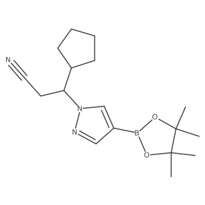 (s)-3-Cyclopentyl-3-(4-(4,4,5,5-tetramethyl-1,3,2-dioxaborolan-2-yl)-1h-pyrazol-1-yl)propanenitrile Structure