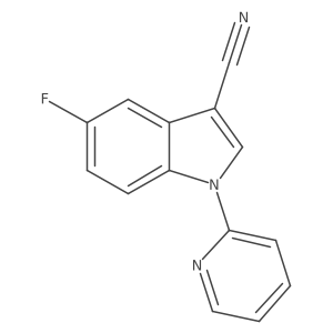 5-Fluoro-1-(pyridin-2-yl)-1H-indole-3-carbonitrile Structure