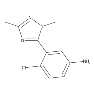 4-Chloro-3-(1,3-dimethyl-1h-1,2,4-triazol-5-yl)aniline结构式