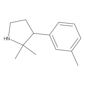 2,2-Dimethyl-3-(3-methylphenyl)pyrrolidine结构式