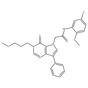 N-(5-chloro-2-methoxyphenyl)-2-[3-(3-methoxypropyl)-4-oxo-7-phenyl-3,4-dihydro-5H-pyrrolo[3,2-d]pyrimidin-5-yl]acetamide结构式