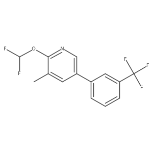 2-(Difluoromethoxy)-3-methyl-5-(3-(trifluoromethyl)phenyl)pyridine结构式