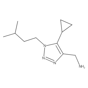 [5-cyclopropyl-1-(3-methylbutyl)-1H-1,2,3-triazol-4-yl]methanamine Structure