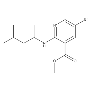 Methyl 5-bromo-2-[(1,3-dimethylbutyl)amino]-3-pyridinecarboxylate Structure